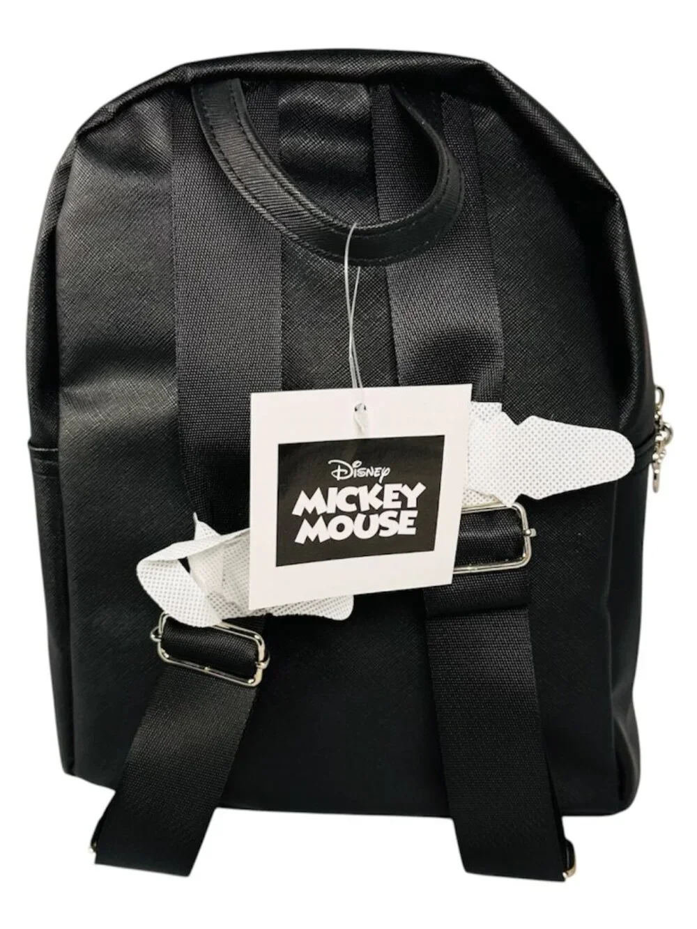 Disney Mickey Mouse Studded Mini Backpack Black NWT Red Lining